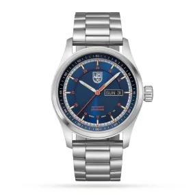 44MM LUMINOX ATACAMA FIELD URBAN ADVENTURE AUTOMATIC WATCH WITH BLUE DAY AND DATE DIAL