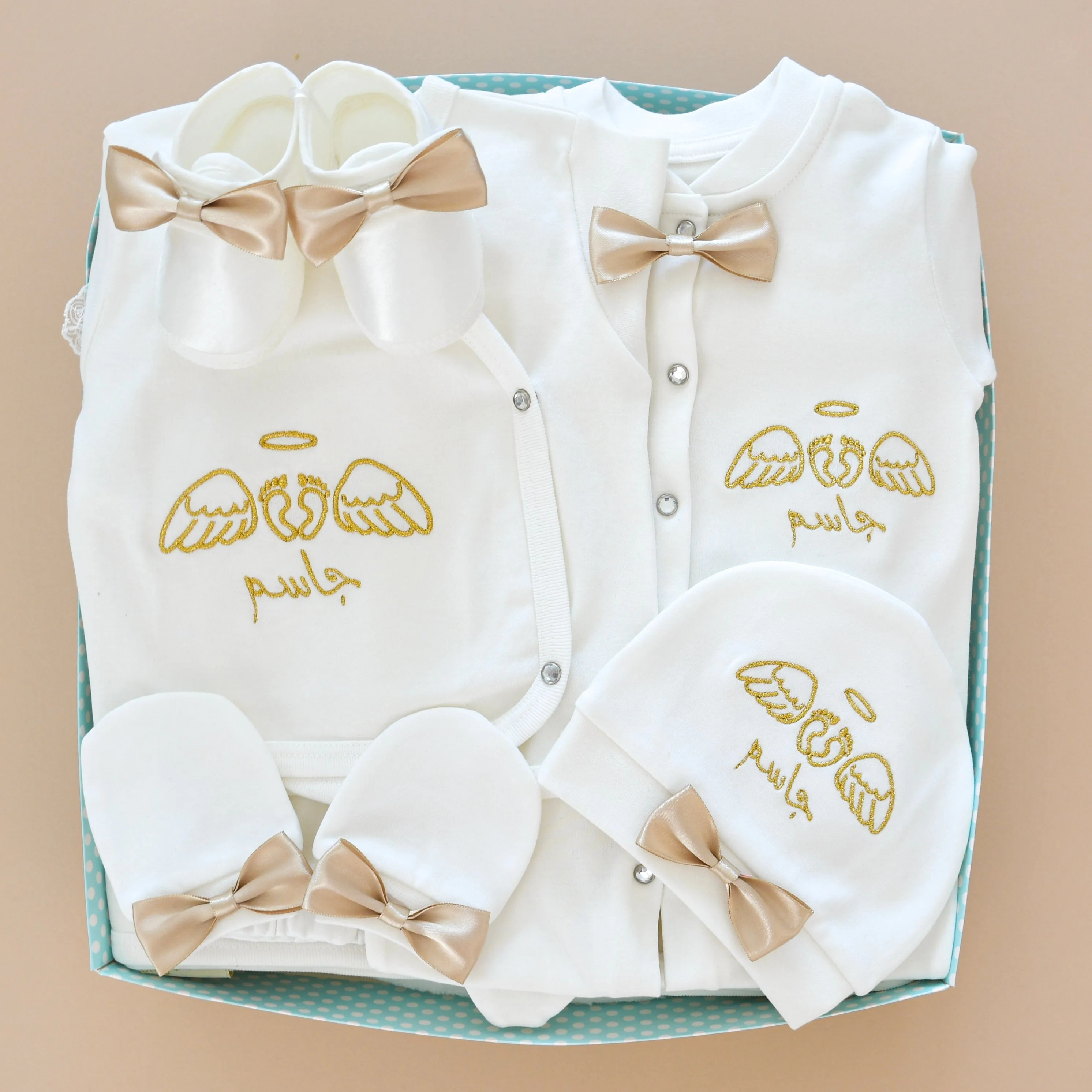 Baby Feet with Angel Wings Embroidery Set