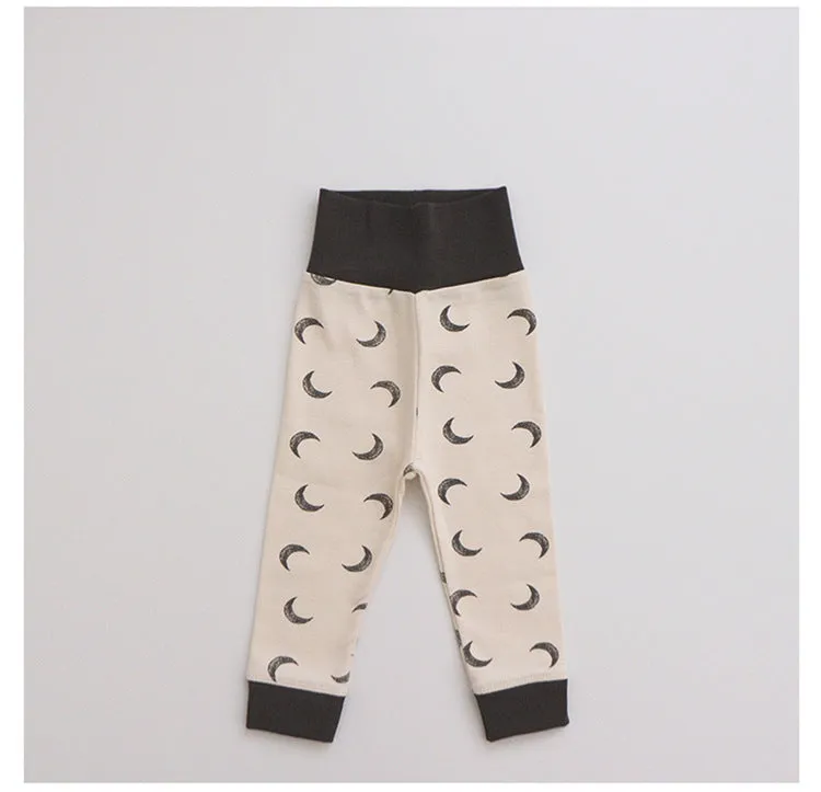 Baby Solid Color Cute Stars Printed Long-sleeved Pants Hat Pajamas Three Sets