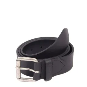 Barbour Matt Leather Belt Black