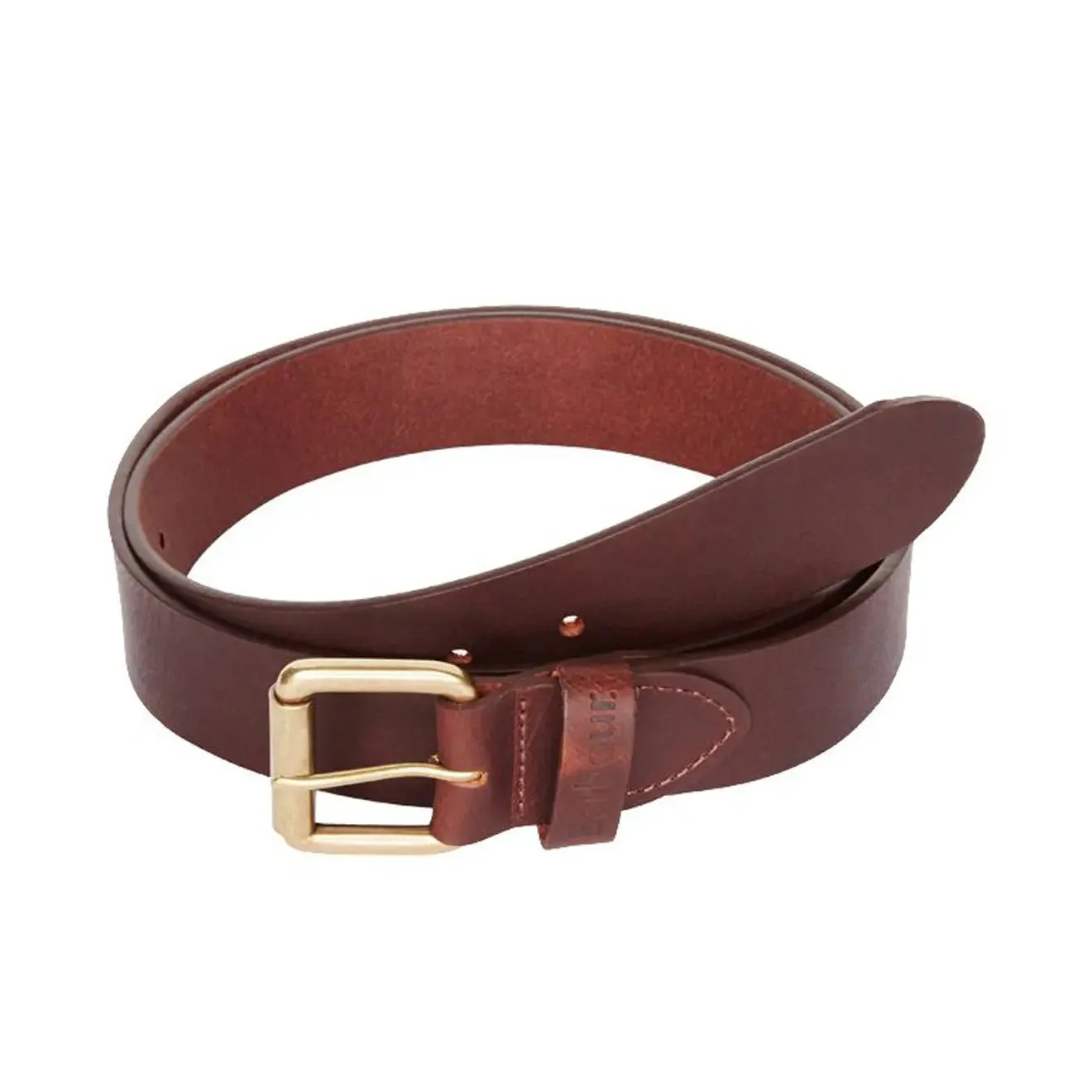 Barbour Matt Leather Belt Brown