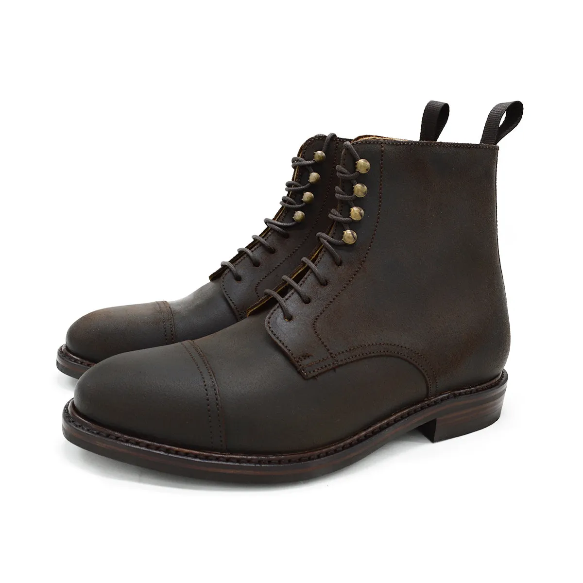 Berwick 1707 Waxy Commander Snuff Toe Cap Boots - Premium Leather Footwear