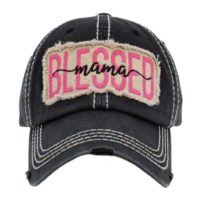 Blessed Mama Message Vintage Baseball Cap