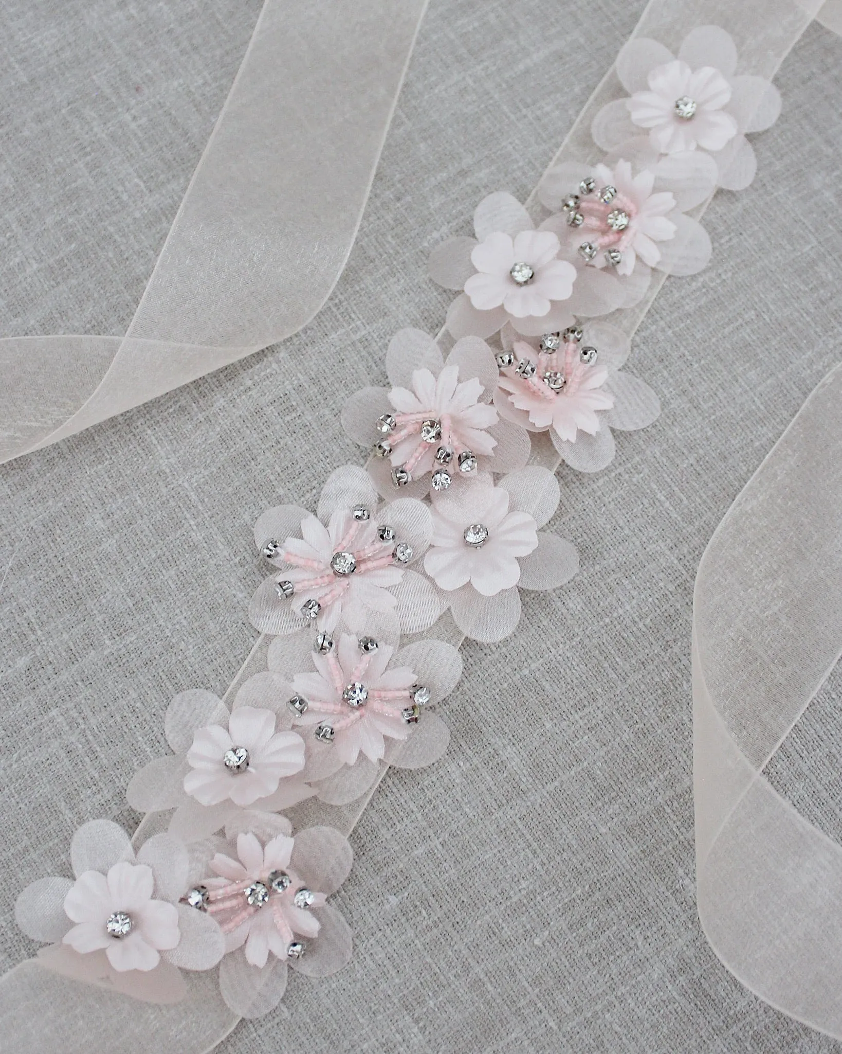 Blossom Wedding Sash and Headband