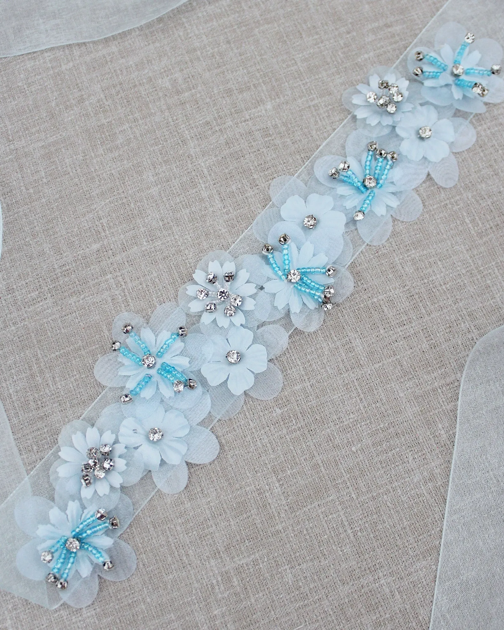 Blossom Wedding Sash and Headband