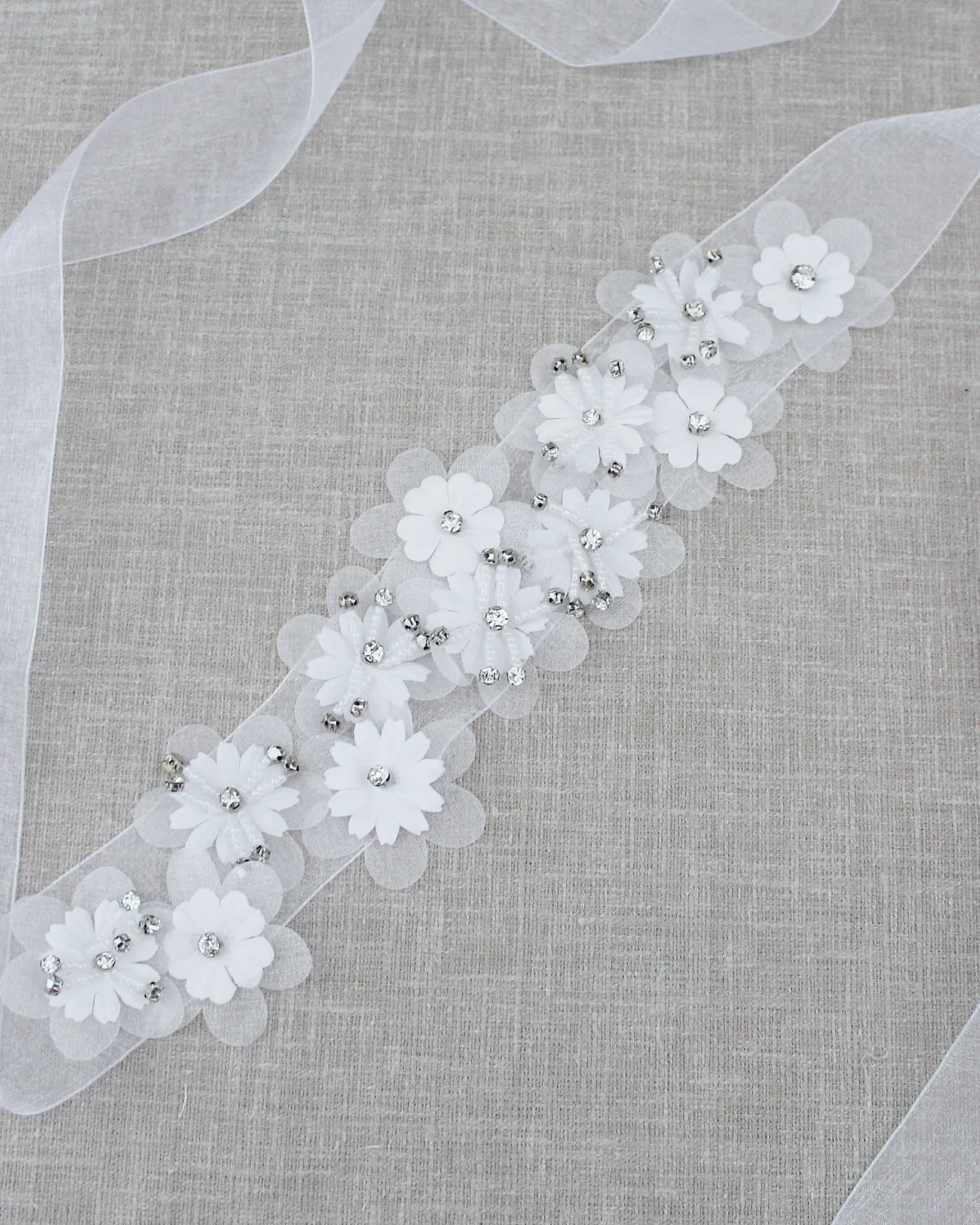 Blossom Wedding Sash and Headband