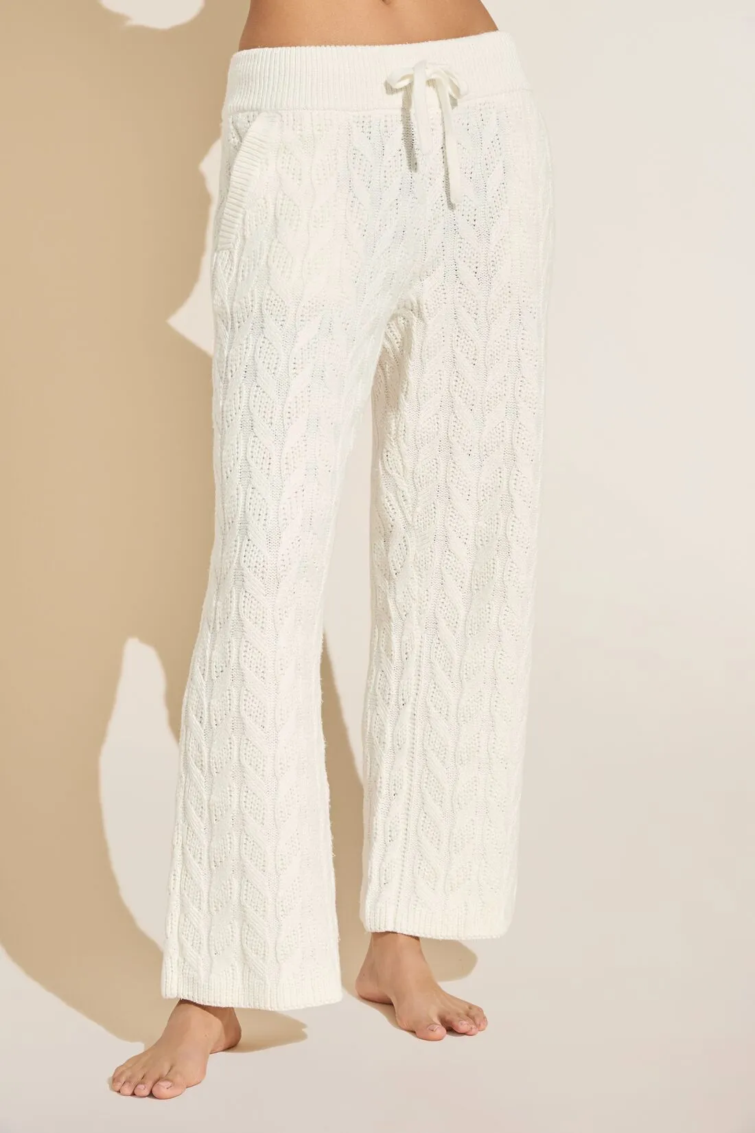 Cable Knit Recycled Sweater Straight Leg Pant