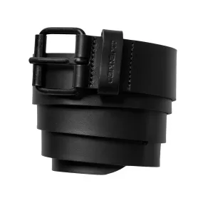 Carhartt WIP Leather Script Belt Black