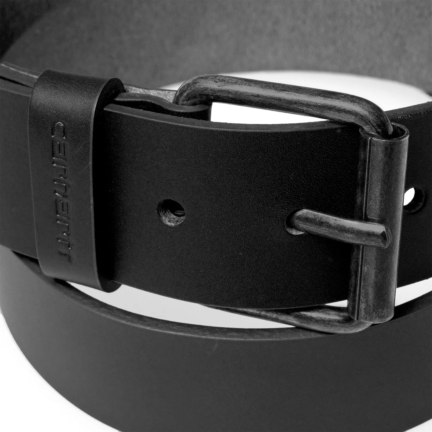 Carhartt WIP Leather Script Belt Black