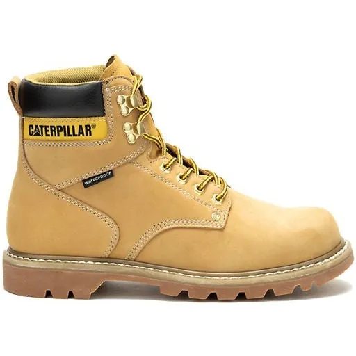 Cat Men's Second Shift Soft Toe WP Slip Resist Work Boot -Honey- P51085