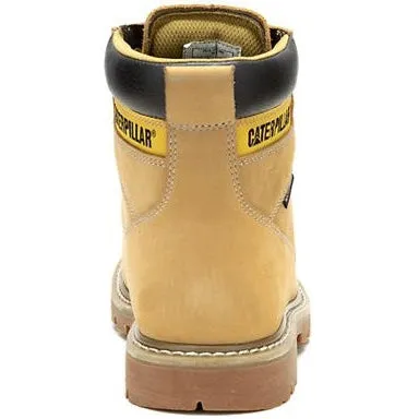 Cat Men's Second Shift Soft Toe WP Slip Resist Work Boot -Honey- P51085