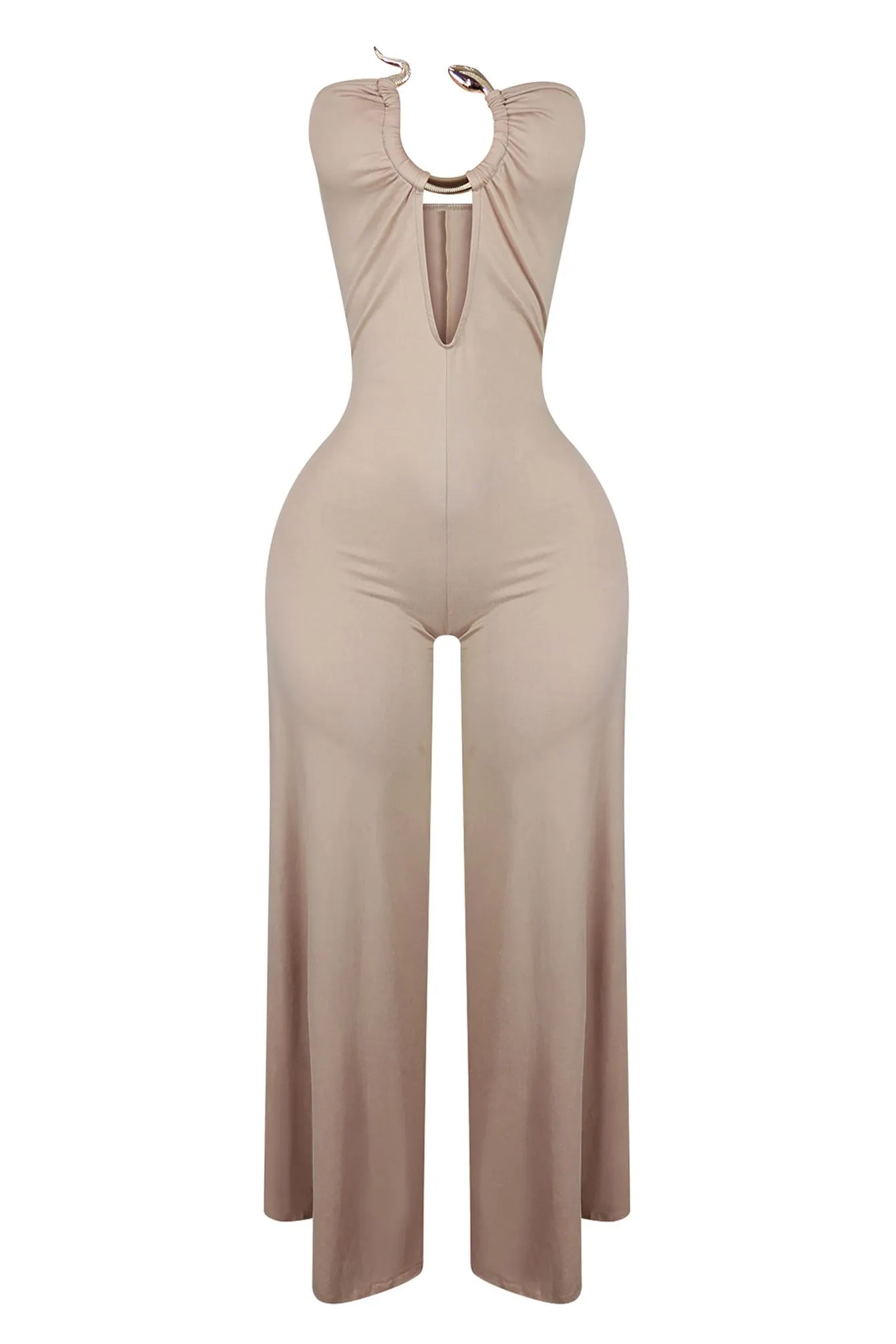 Charmer Strapless Snake Jumpsuit