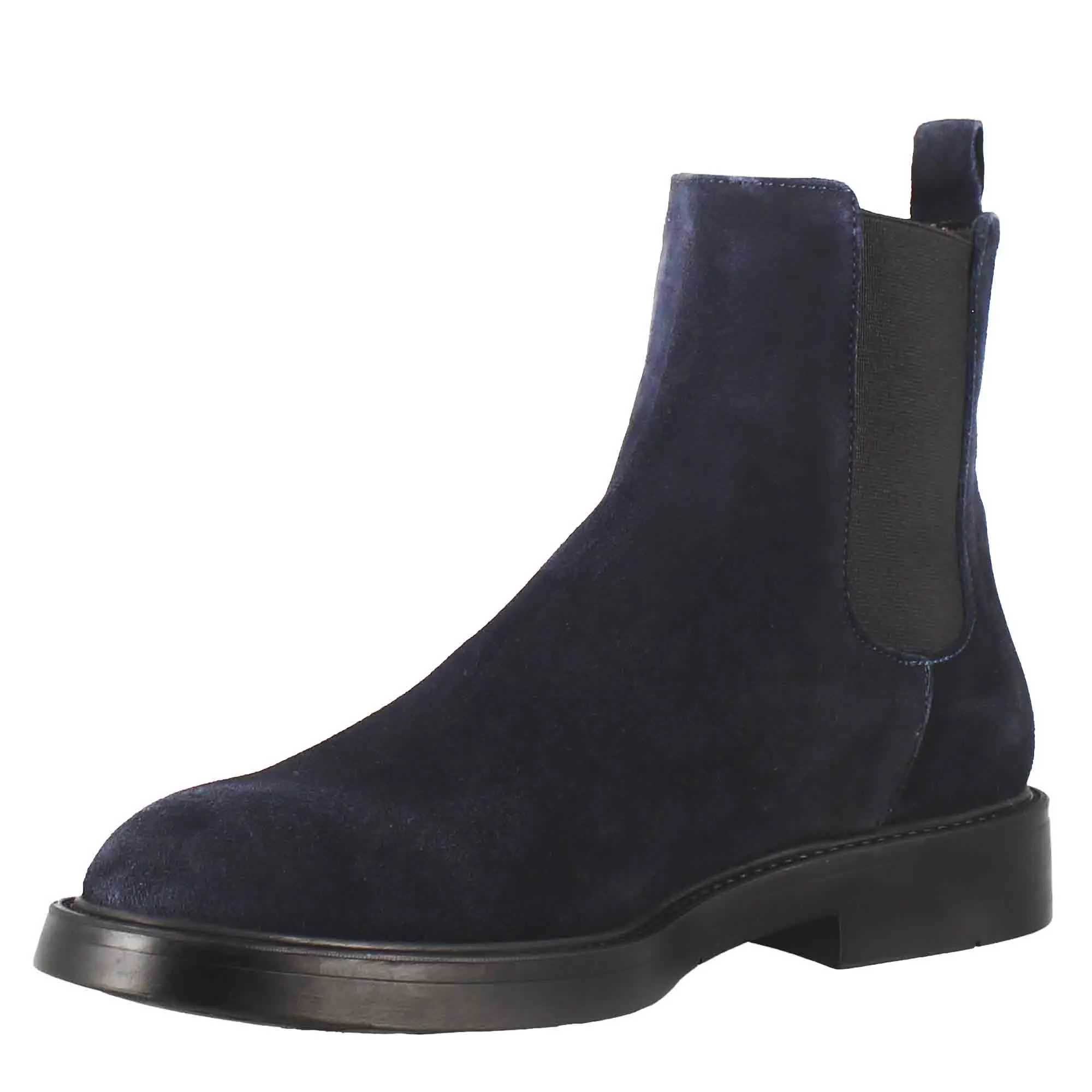 Chelsea boot da uomo in pelle scamosciata di colore blu scuro