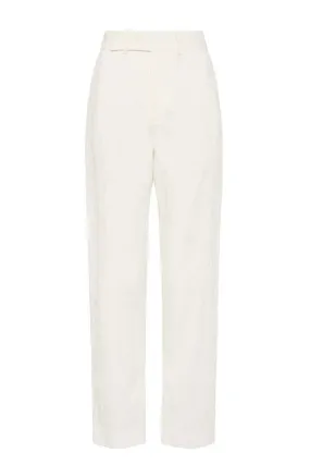 COBIE MID RISE STRAIGHT LEG TROUSER-PEARL