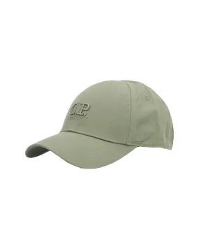 CP Company Gabardine Logo Cap Verde