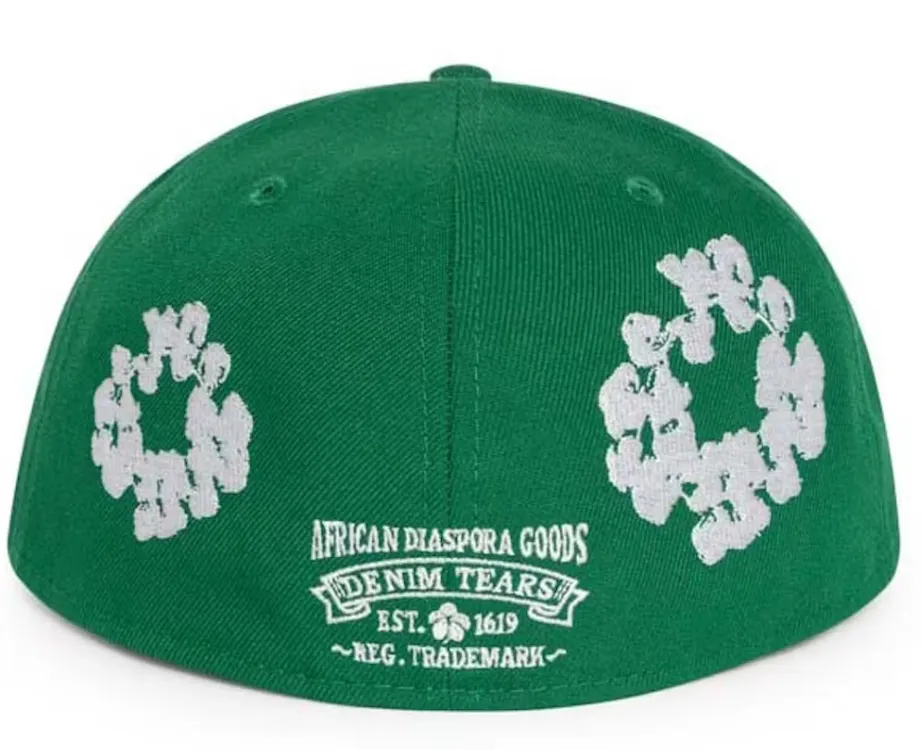 DENIM TEARS NEW ERA COTTON WREATH CAP 59/50 CAP GREEN