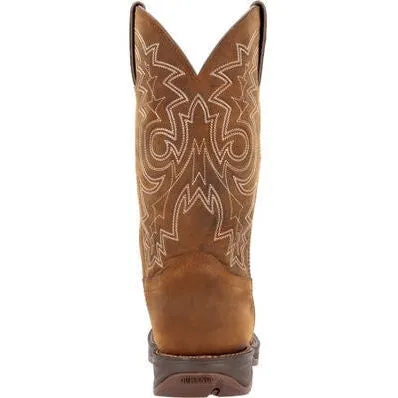 Durango Men's Rebel Work 11" WP Steel Toe Western Boot -Brown- DDB0389