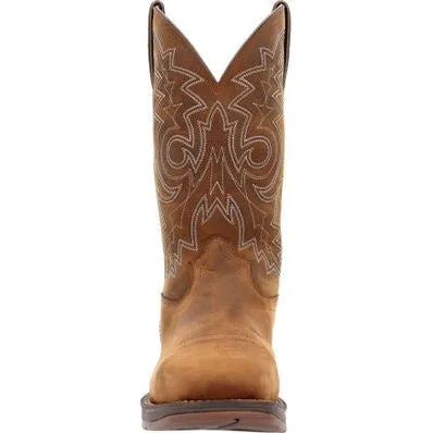 Durango Men's Rebel Work 11" WP Steel Toe Western Boot -Brown- DDB0389