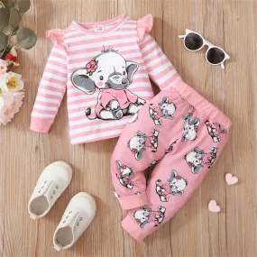 Elephant Grey Striped Set