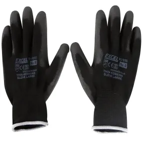 Excel Durable Grip Working Gloves Black Size L