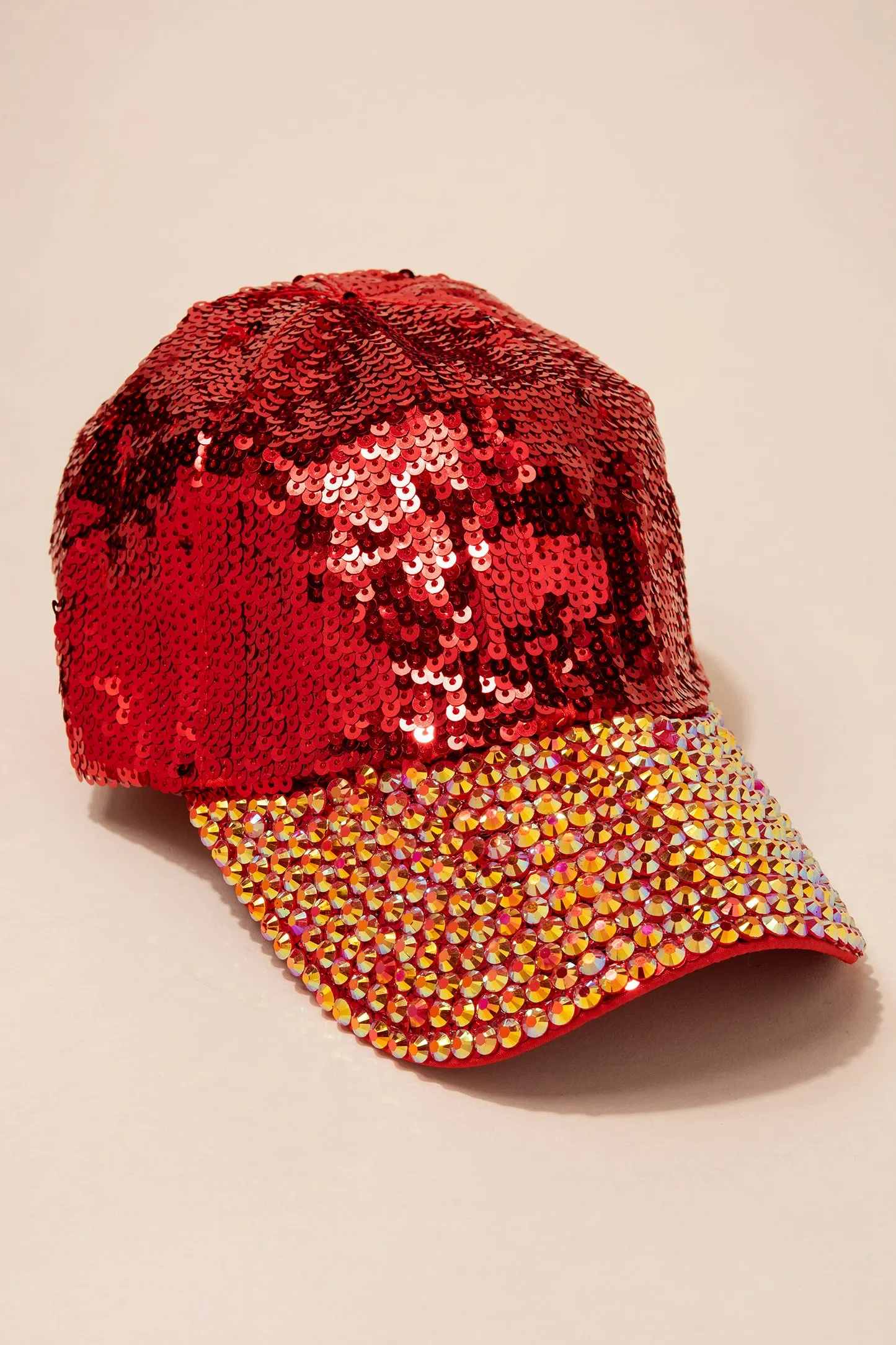 Gloria Sequin and Rhinestone Cap