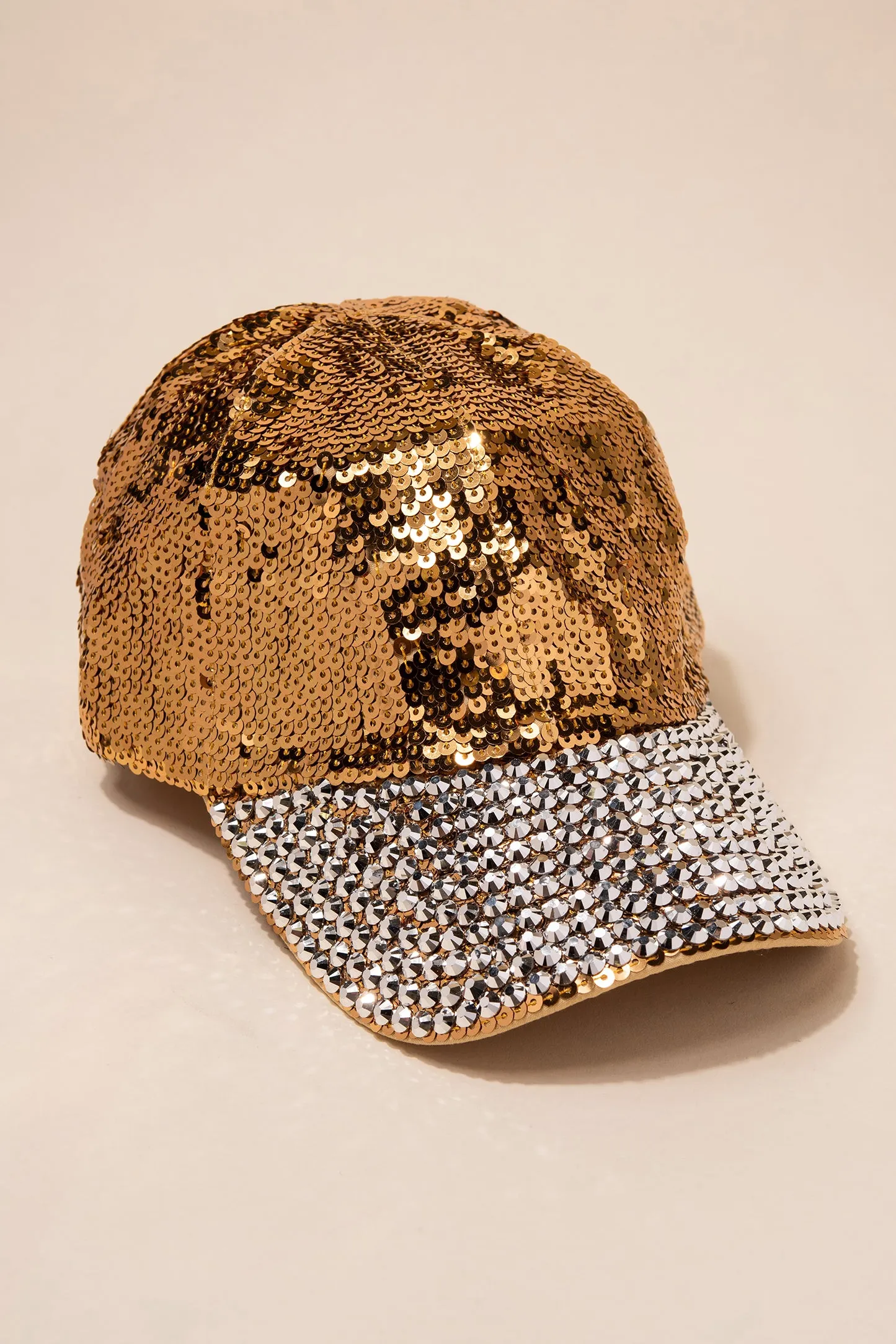 Gloria Sequin and Rhinestone Cap