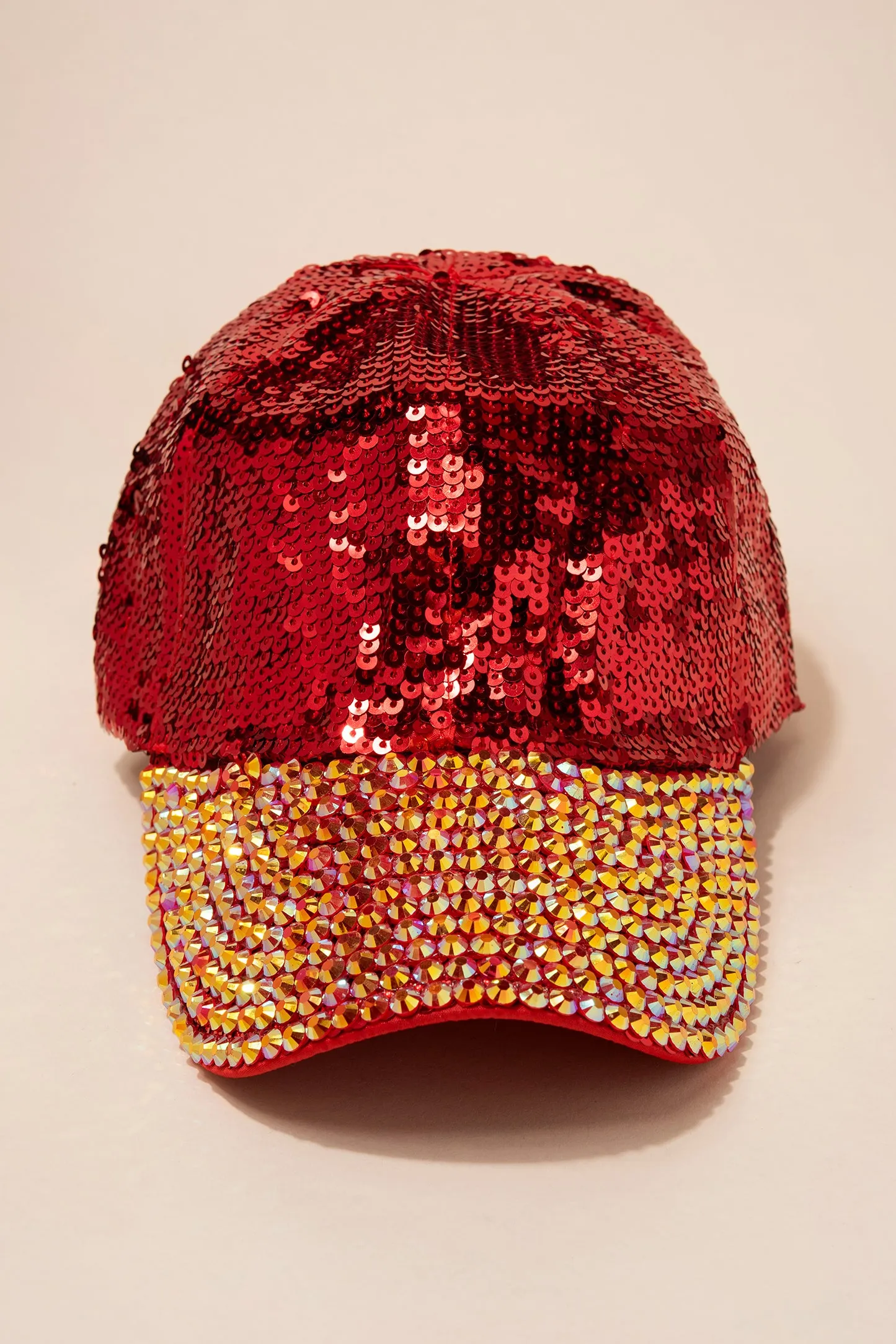 Gloria Sequin and Rhinestone Cap