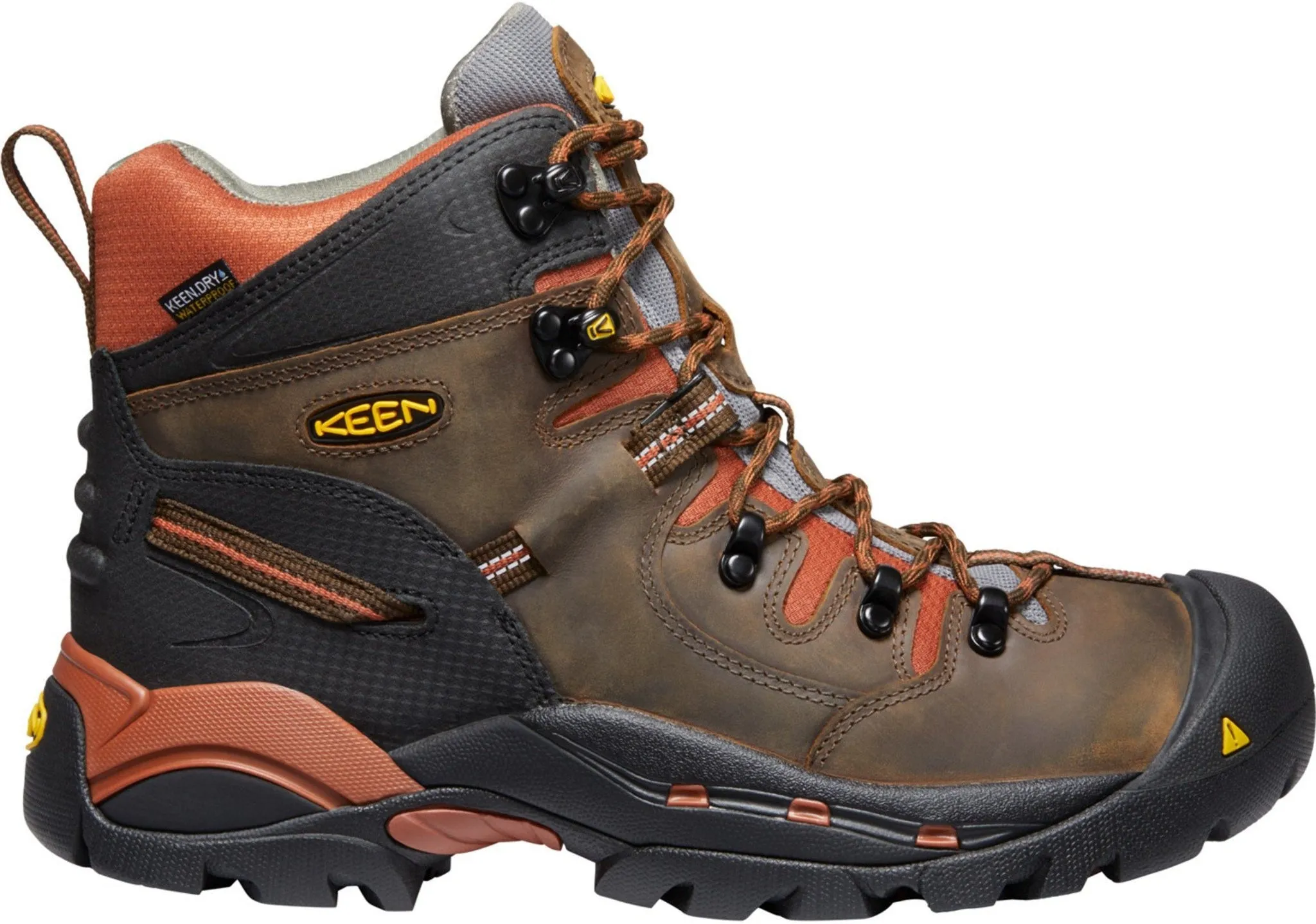 KEEN Utility Men's Pittsburgh 6" Soft Toe WP Work Boot- Brown- 1009709