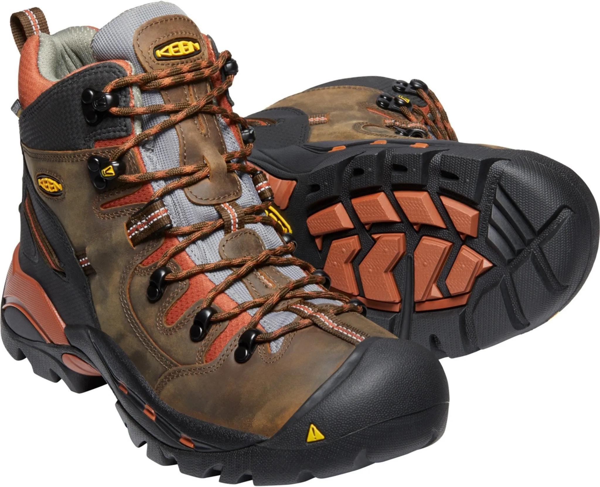 KEEN Utility Men's Pittsburgh 6" Soft Toe WP Work Boot- Brown- 1009709