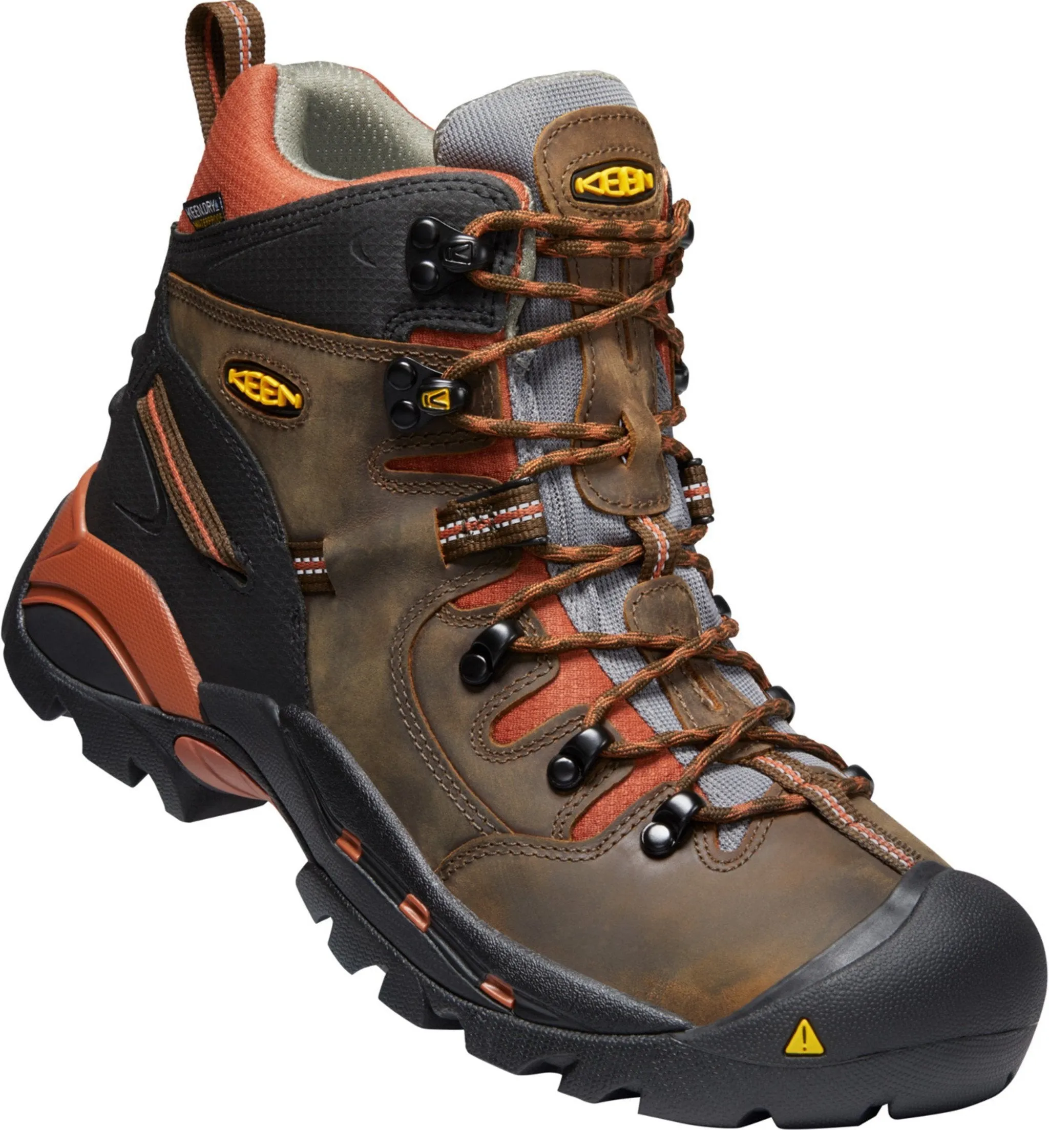 KEEN Utility Men's Pittsburgh 6" Soft Toe WP Work Boot- Brown- 1009709