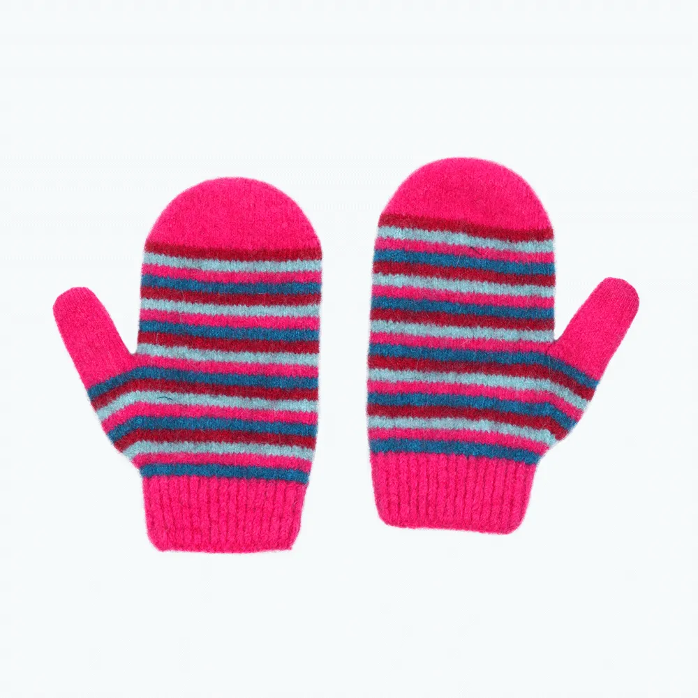 Kids Striped Mittens