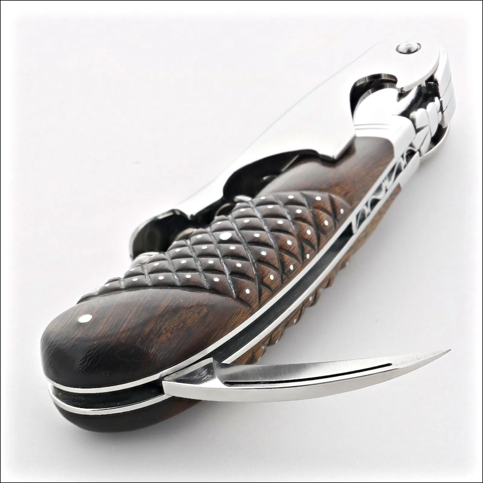 Laguiole Magnum Studded Desert Ironwood Corkscrew - B