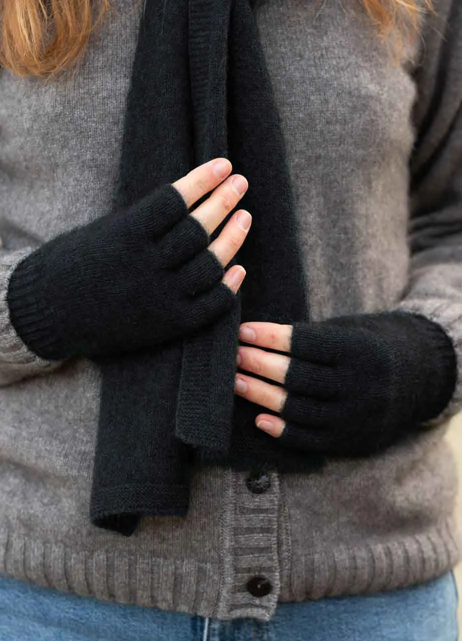 Merino Possum Fingerless Gloves