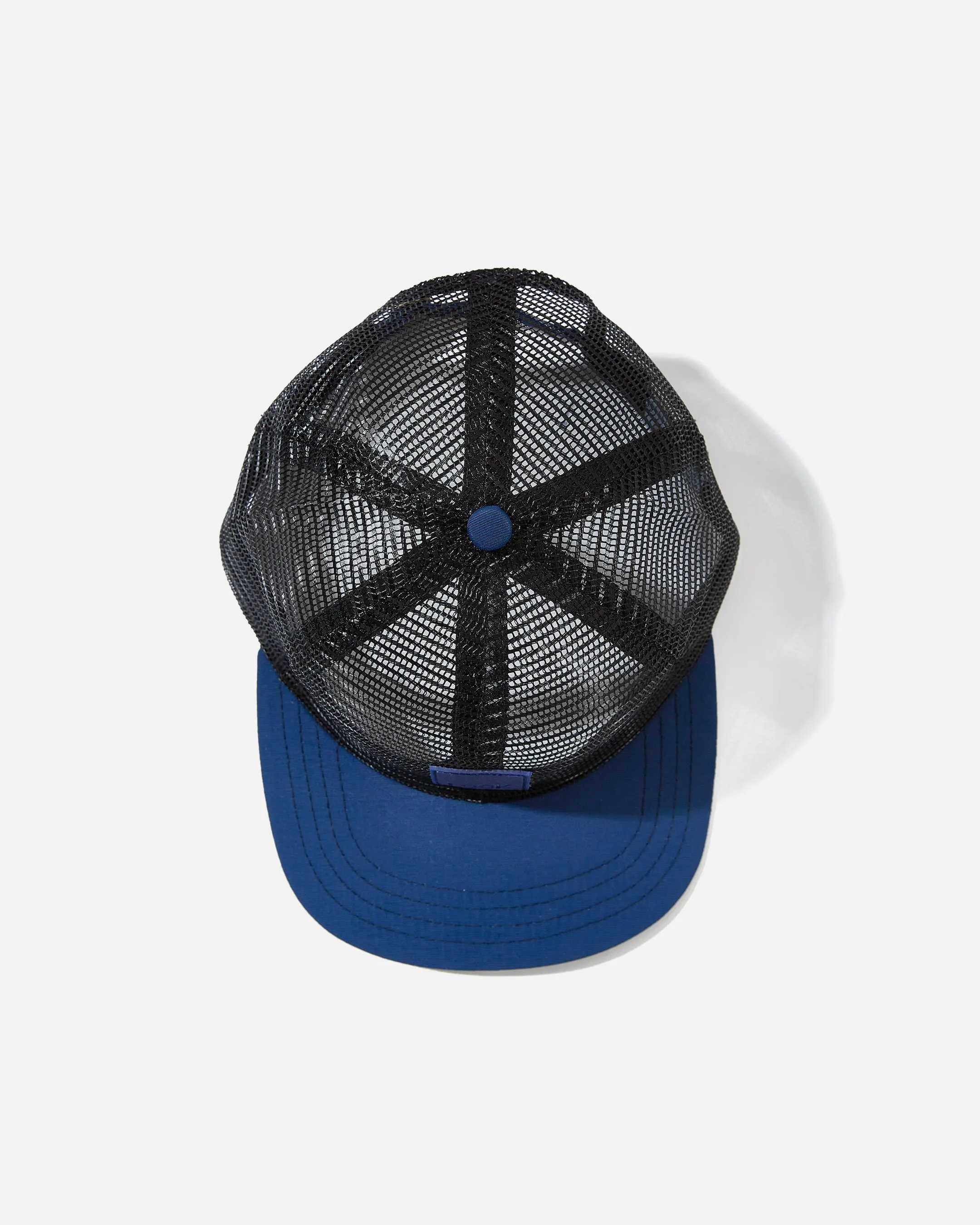 Mesh Crown 6 Panel Cap - Black / Navy