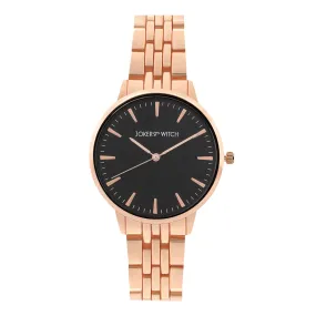 Mini Aimee Black Dial Rose Gold Watch