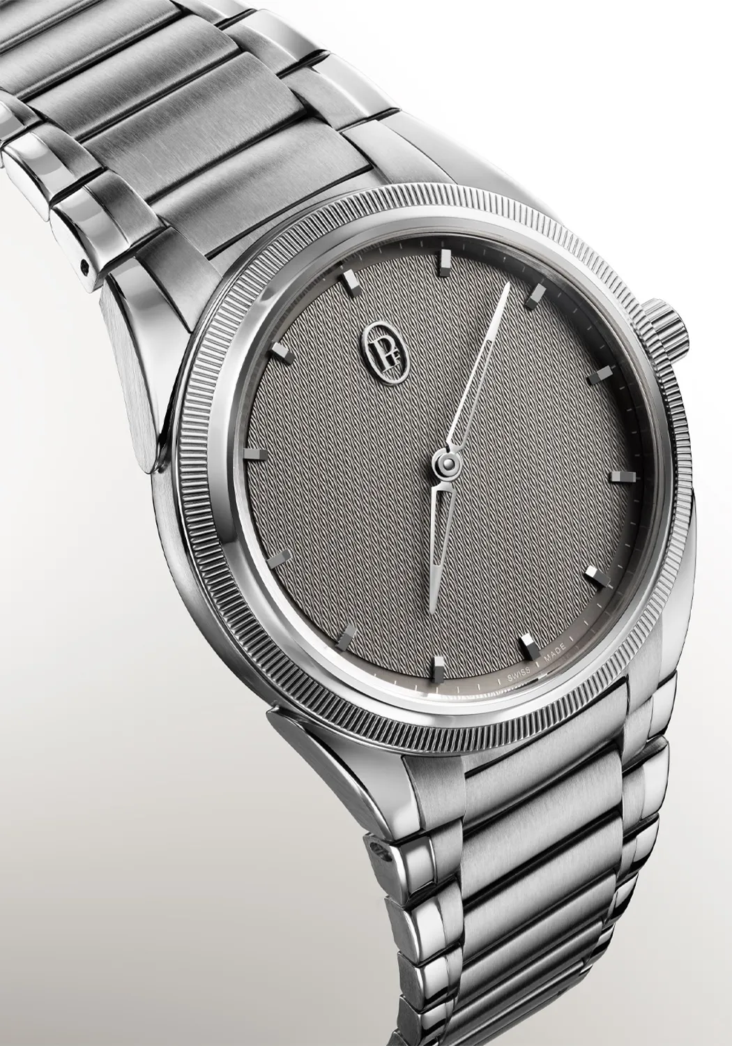 Parmigiani Fleurier Tonda PF Automatic Steel Platinum Silver Sand 36mm