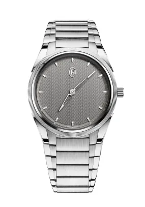 Parmigiani Fleurier Tonda PF Automatic Steel Platinum Silver Sand 36mm