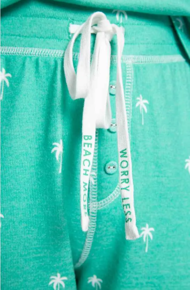 P.J. Salvage Beach More Worry Less Jammie Pants - Green Flare