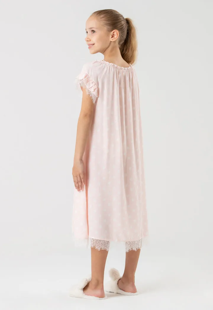 Polka Dots Ruffle Frill Sleep Dress