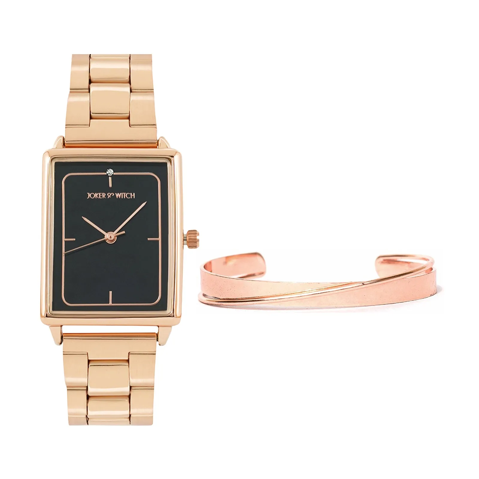 Portia Rosegold Watch Bracelet Stack