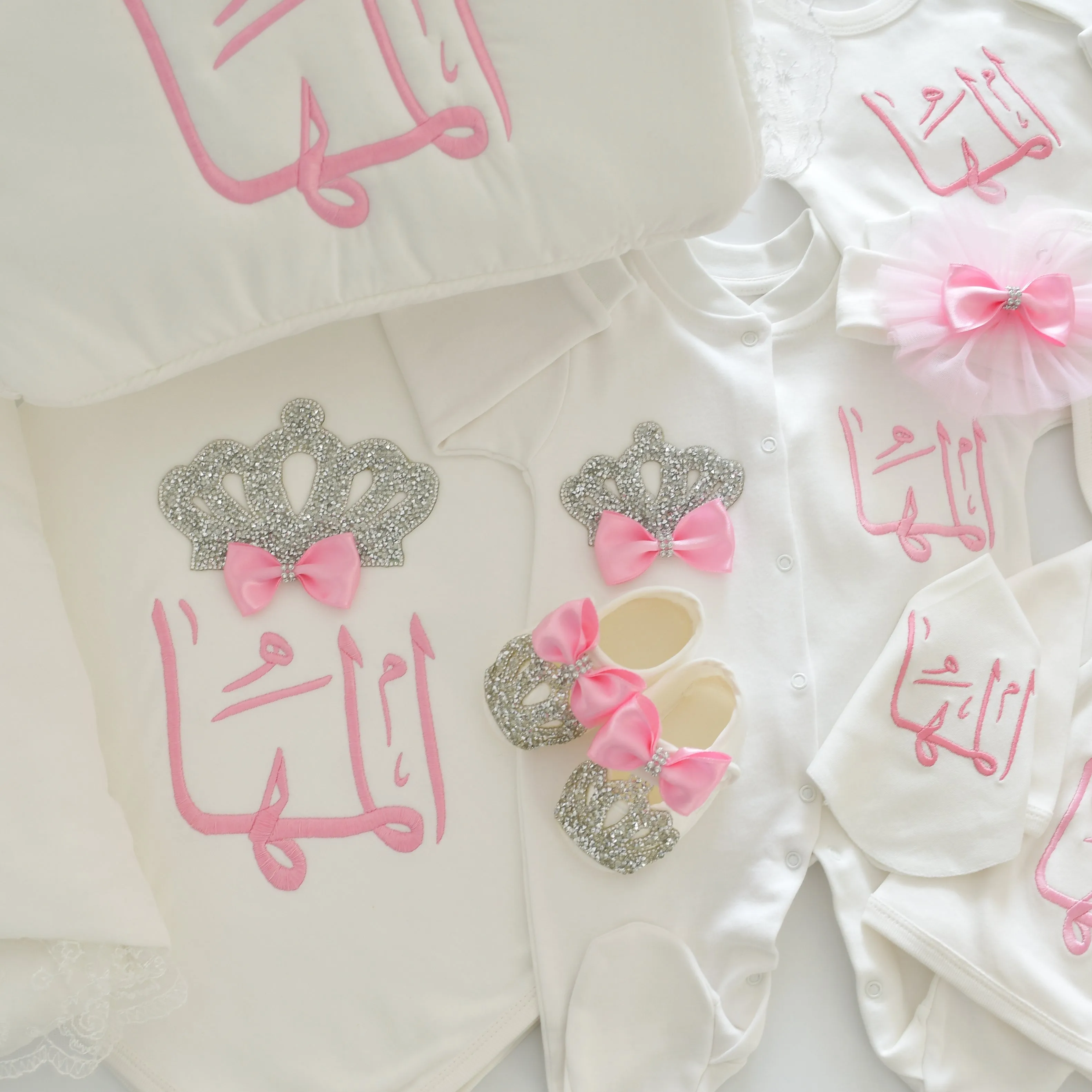 Princess Baby Girl Embroidered Set