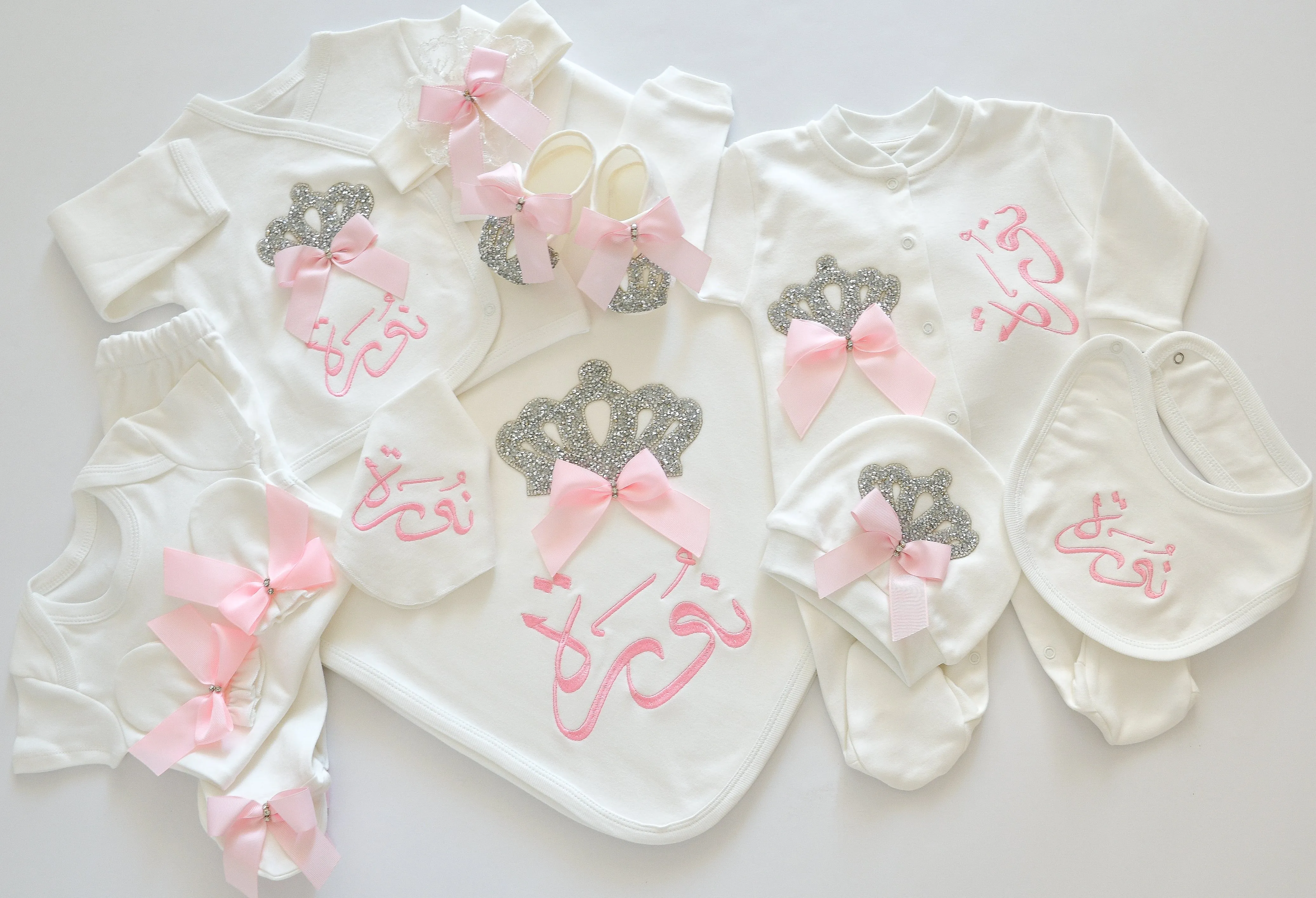 Princess Baby Girl Embroidered Set