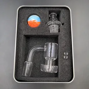 Quartz Terp Vacuum Banger and Cyclone Carb Cap Set