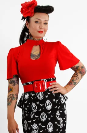 Red Belle Sleeve Top