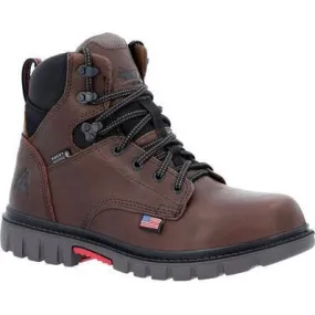 Rocky Men's Worksmart USA 6 WP Slip Resist Work Boot -Brown- RKK0452