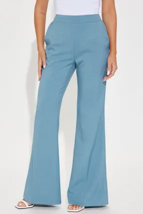 Serafina Wide Leg Trouser - Slate Blue