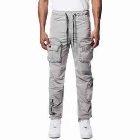 Smoke Rise Printed Nylon Utility Pants (Light Grey) WP23182