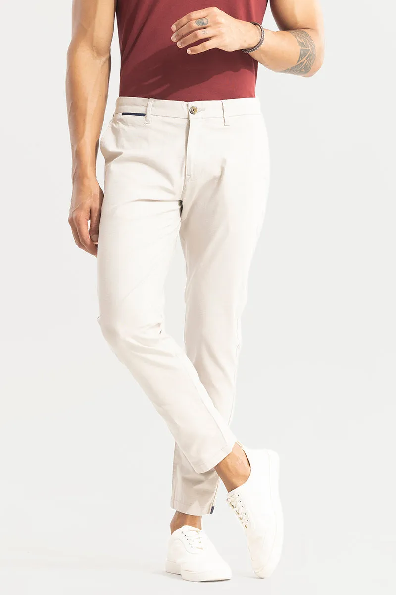 Stygian Cream Linen Pant