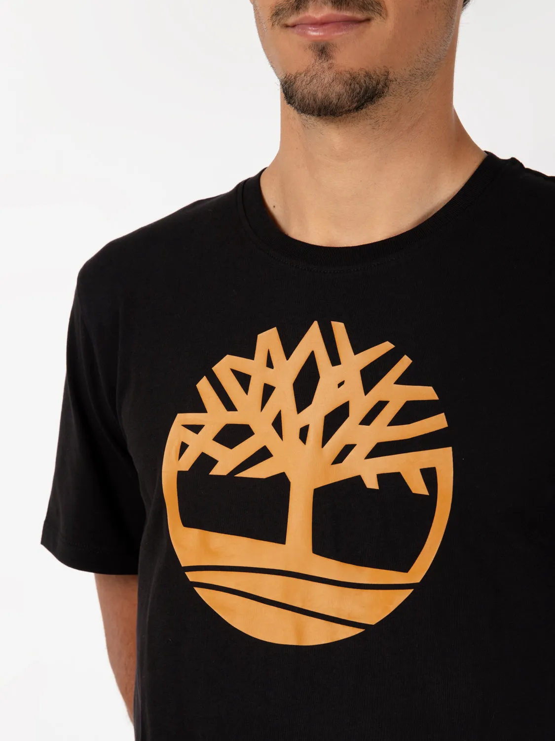 T-shirt Kennebec River Tree Logo black / wheat boot