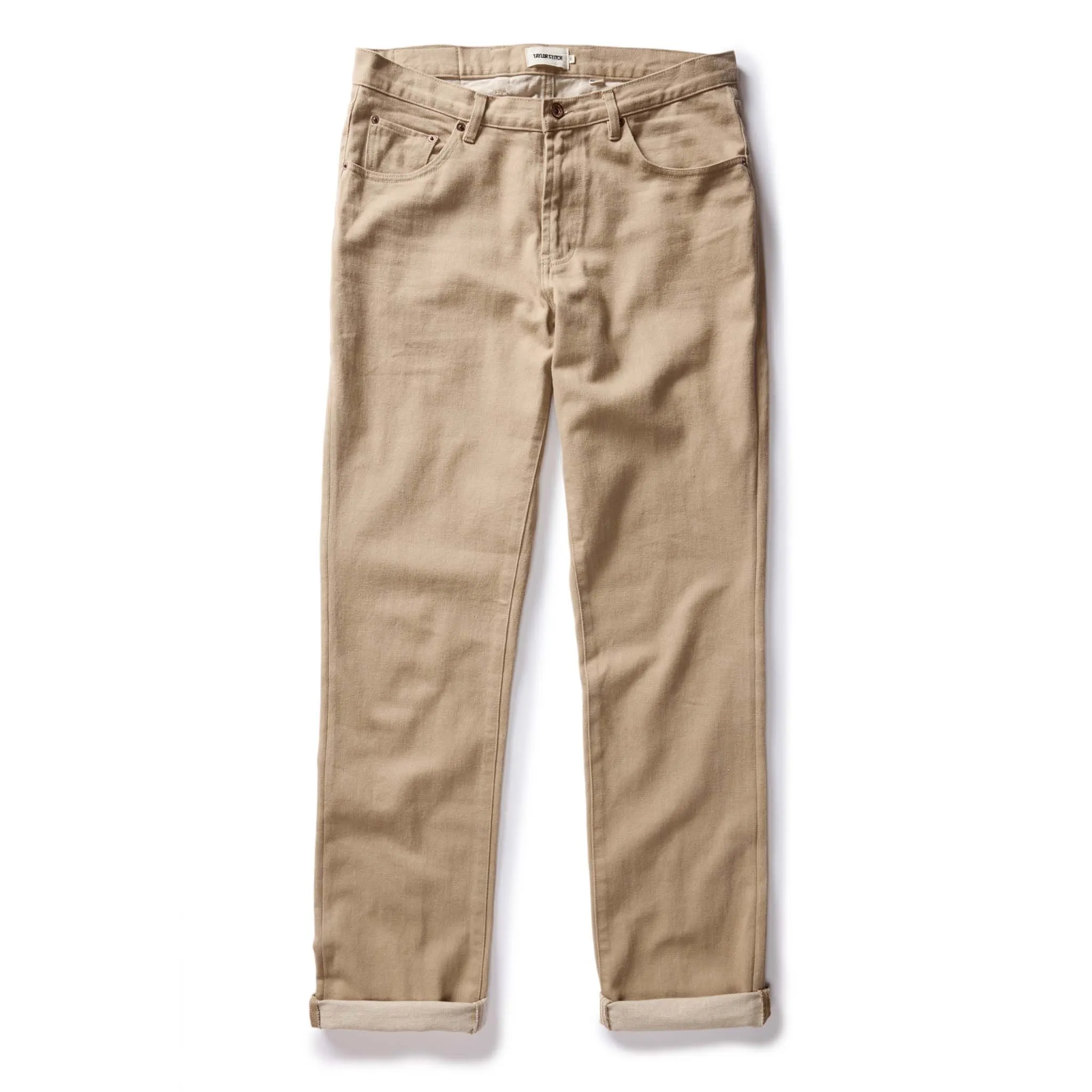 The Democratic All Day Pant in Light Khaki Broken Twill